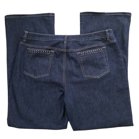 Jones New York Signature Women's Embellished Stretch Bootcut Jeans‎ Size 16 - Picture 1 of 11